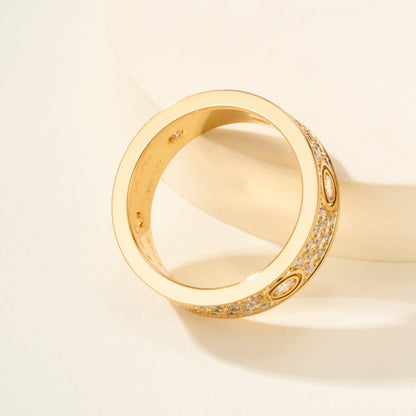[Rose Tomorrow]LOVE 5.5MM FULL-PAVE 6-DIAMOND RING
