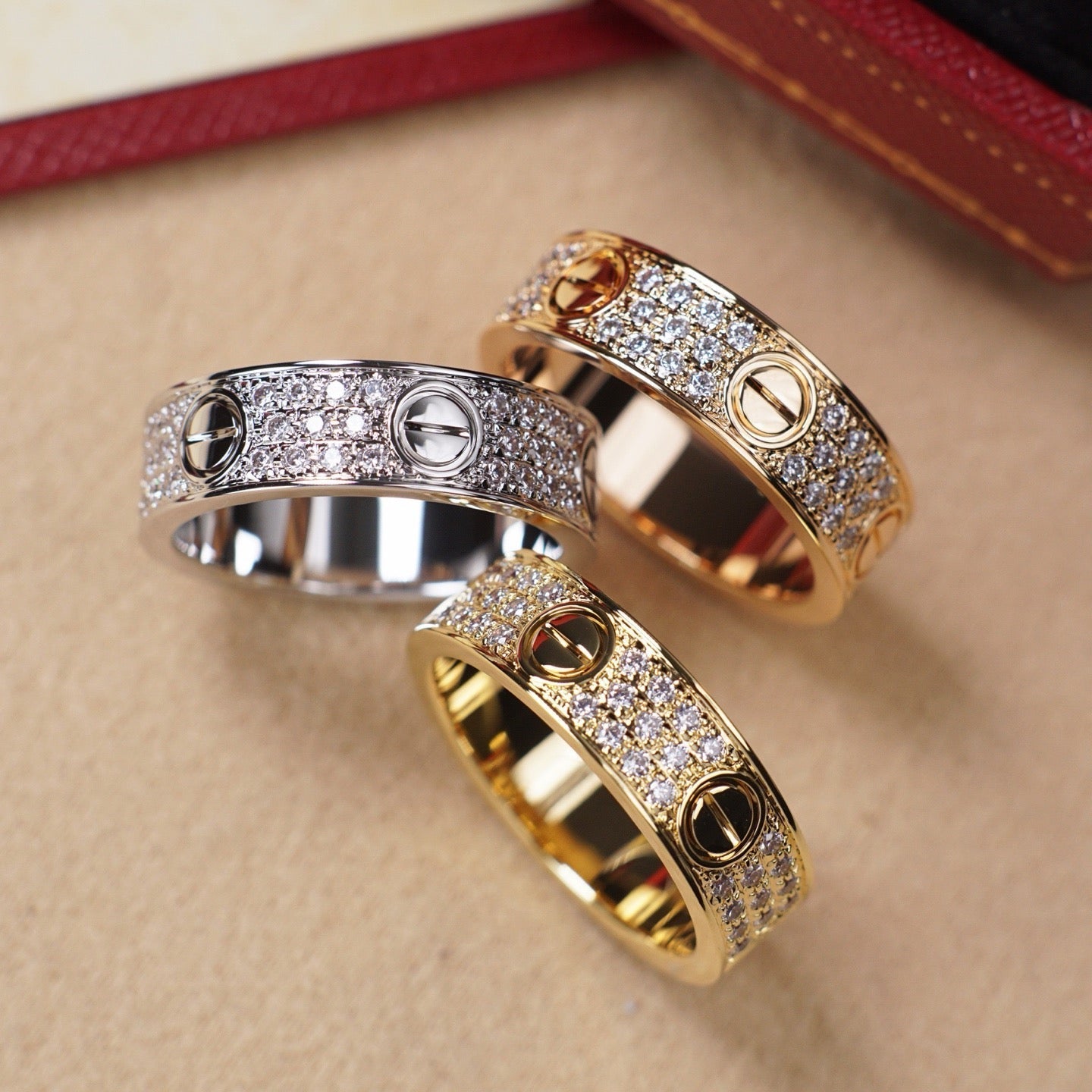 [Rose Tomorrow]LOVE RING 5.5MM DIAMONDS PAVED