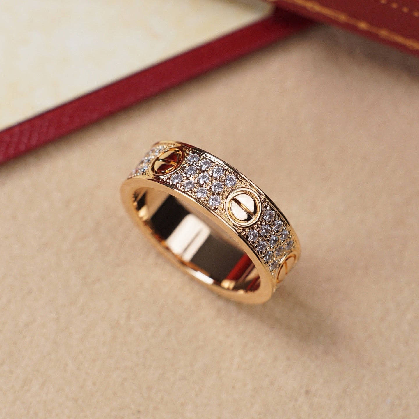 [Rose Tomorrow]LOVE RING 5.5MM DIAMONDS PAVED