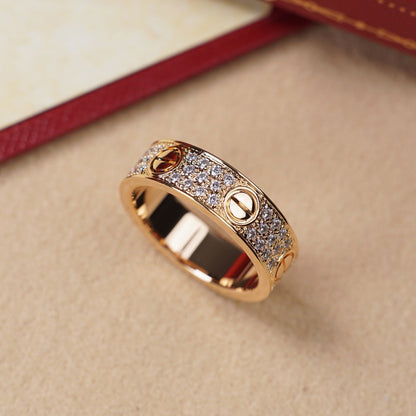 [Rose Tomorrow]LOVE RING 5.5MM DIAMONDS PAVED