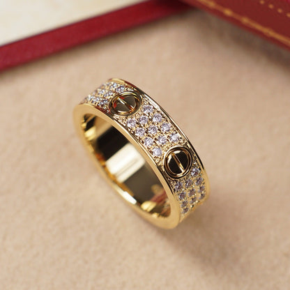 [Rose Tomorrow]LOVE RING 5.5MM DIAMONDS PAVED