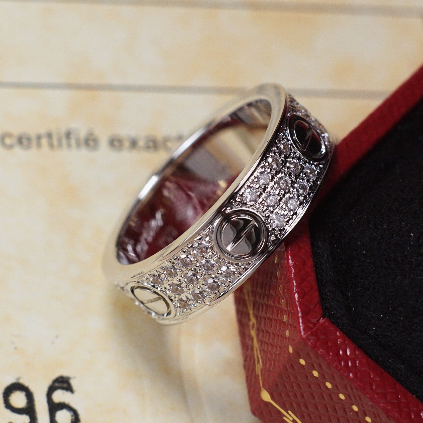 [Rose Tomorrow]LOVE RING 5.5MM DIAMONDS PAVED