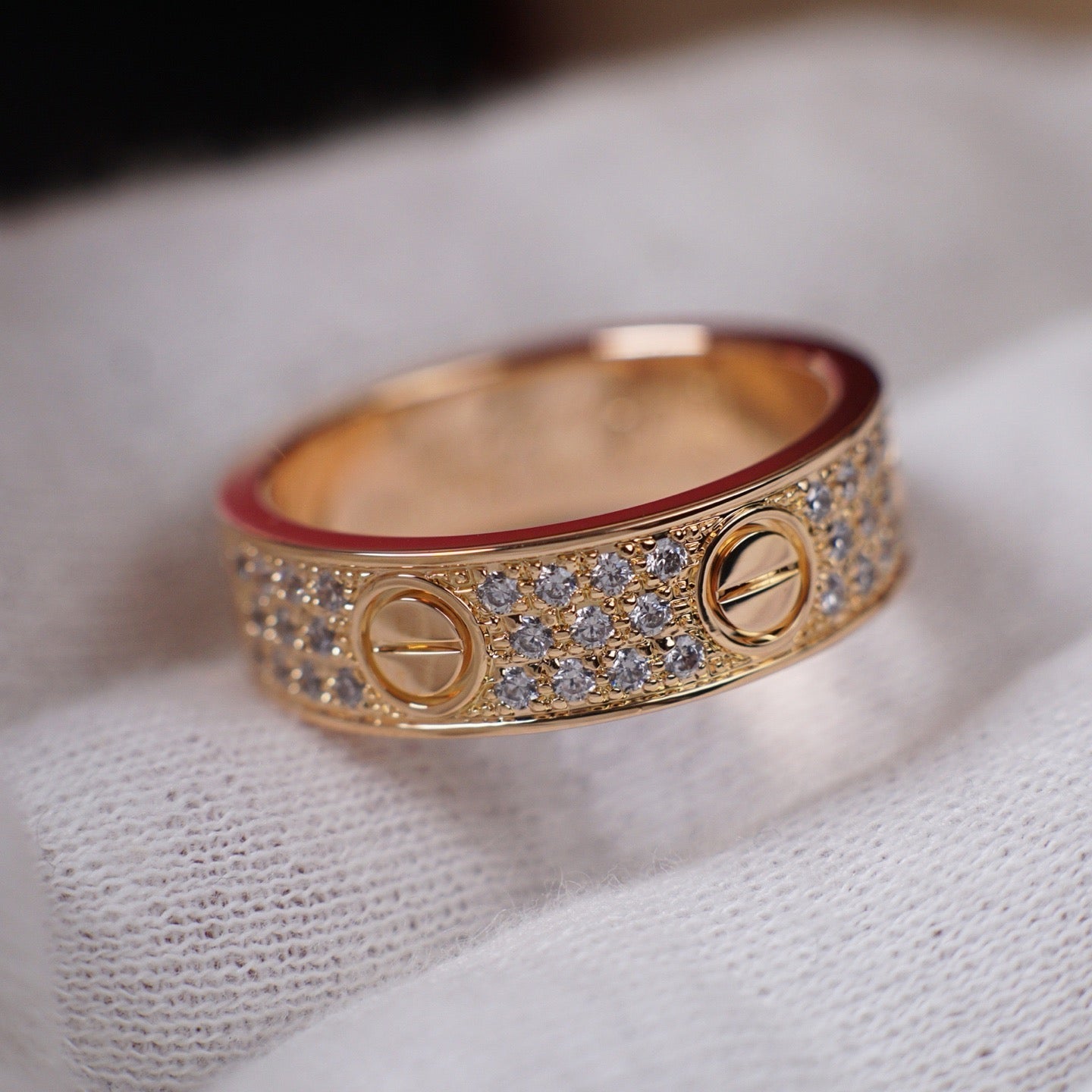 [Rose Tomorrow]LOVE RING 5.5MM DIAMONDS PAVED