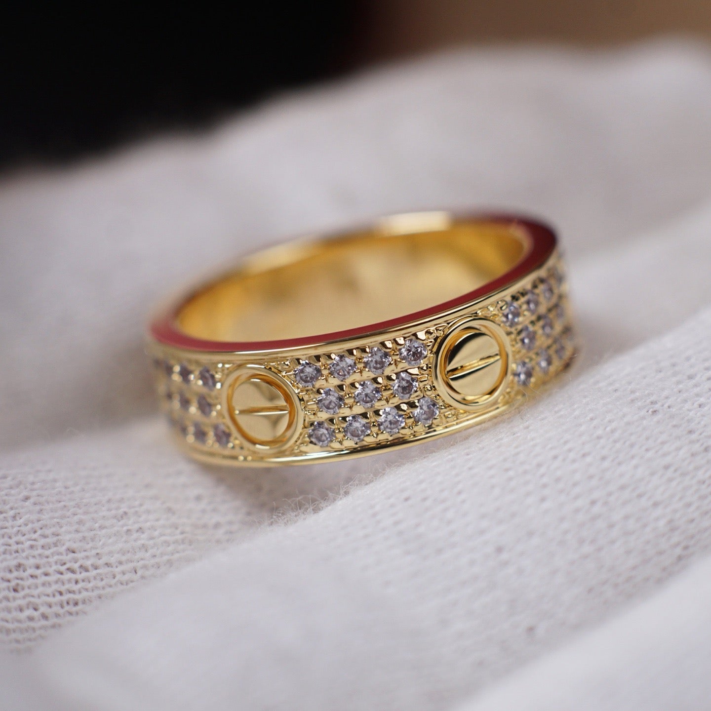 [Rose Tomorrow]LOVE RING 5.5MM DIAMONDS PAVED