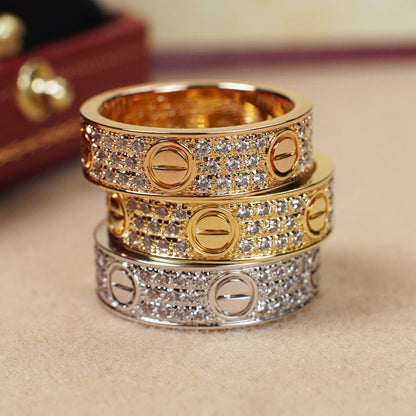 [Rose Tomorrow]LOVE RING 5.5MM DIAMONDS PAVED