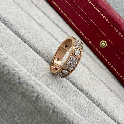 [Rose Tomorrow]LOVE 5.5MM FULL-PAVE 6-DIAMOND RING