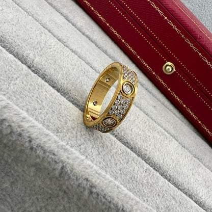 [Rose Tomorrow]LOVE 5.5MM FULL-PAVE 6-DIAMOND RING