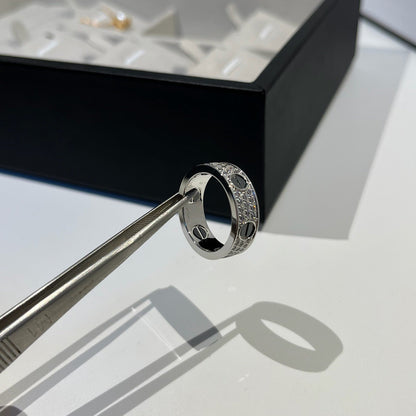 [Rose Tomorrow]LOVE RING 5.5MM DIAMONDS PAVED CERAMIC