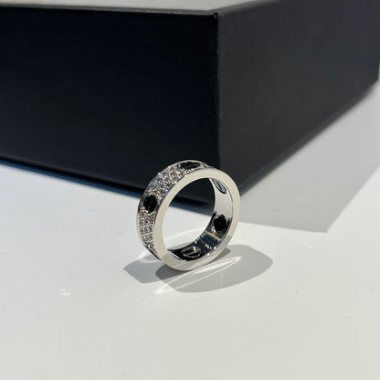 [Rose Tomorrow]LOVE RING 5.5MM DIAMONDS PAVED CERAMIC