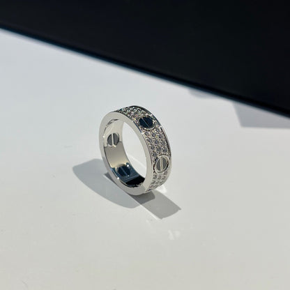 [Rose Tomorrow]LOVE RING 5.5MM DIAMONDS PAVED CERAMIC