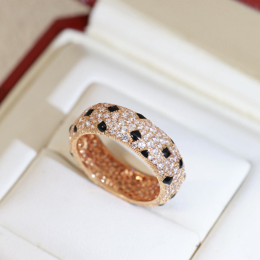 [Rose Tomorrow]PANTHERE SPOTTED FULL DIAMOND RING