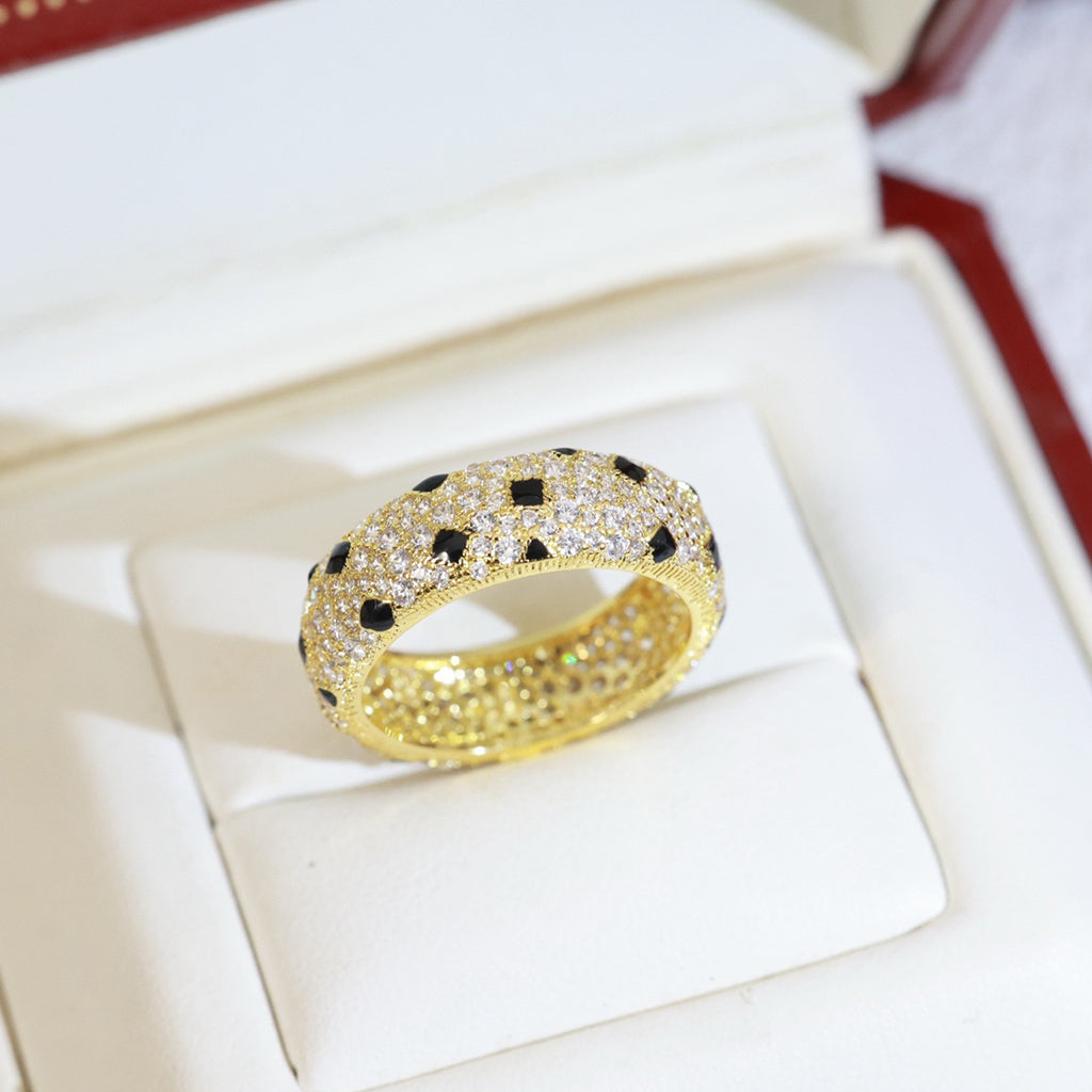 [Rose Tomorrow]PANTHERE SPOTTED FULL DIAMOND RING