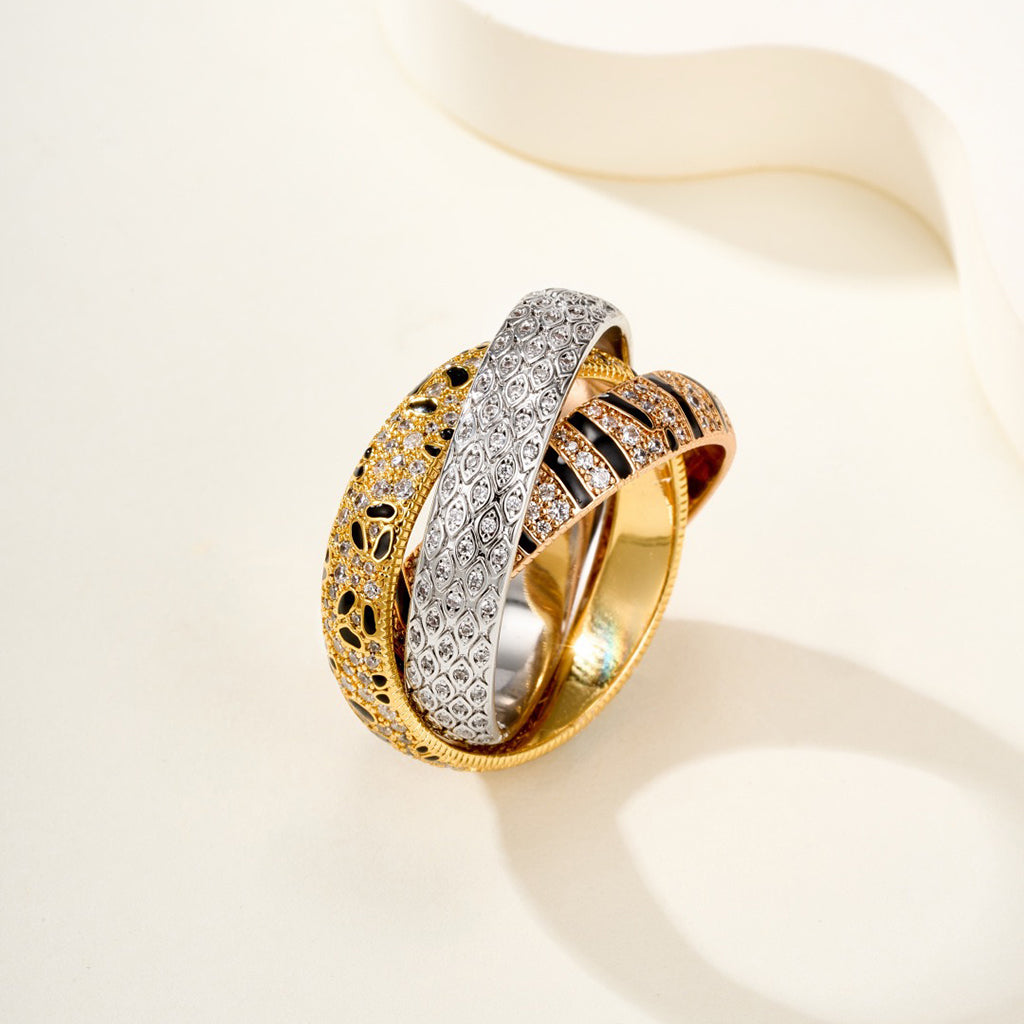[Rose Tomorrow]TRINITY  RING LEOPARD PRINT
