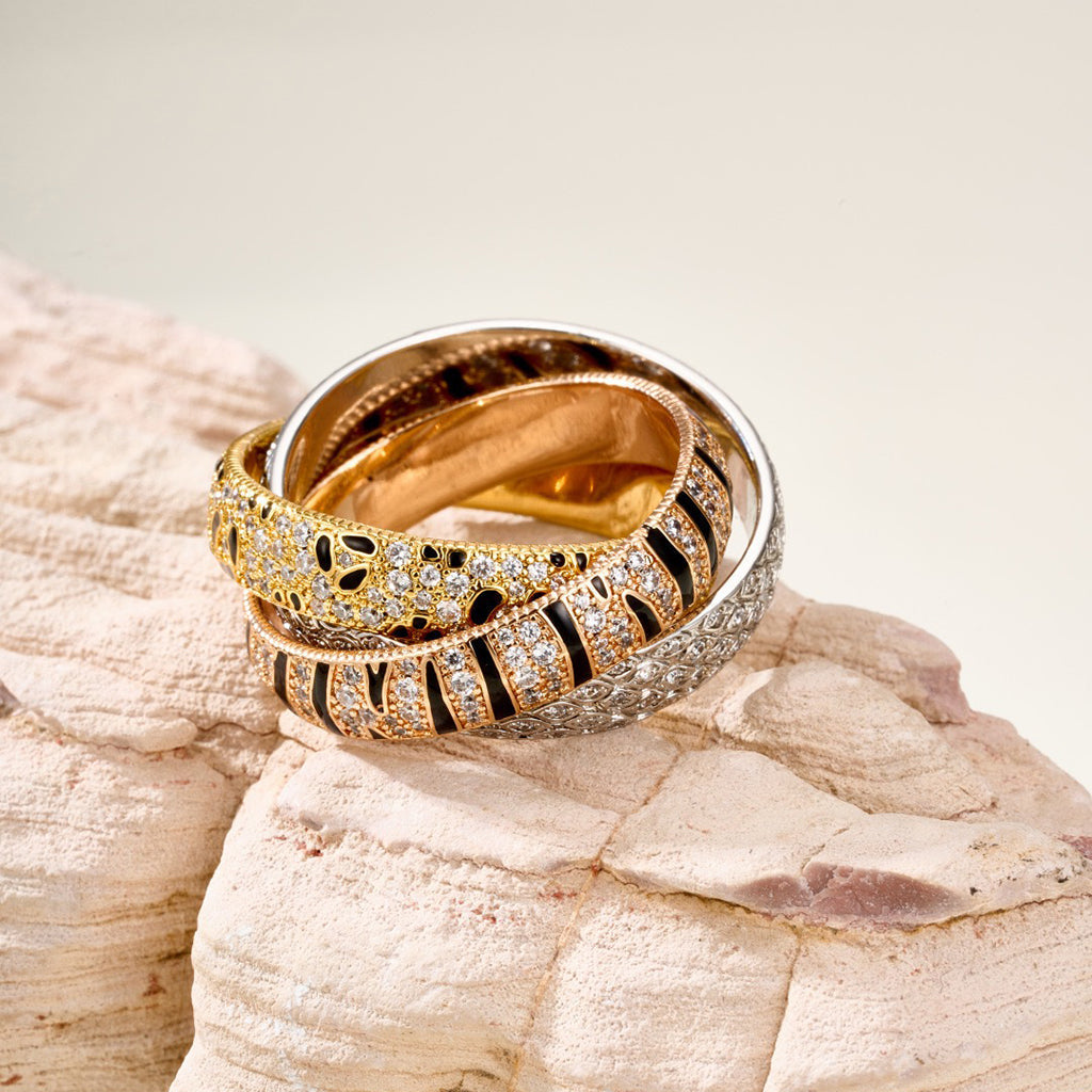 [Rose Tomorrow]TRINITY  RING LEOPARD PRINT