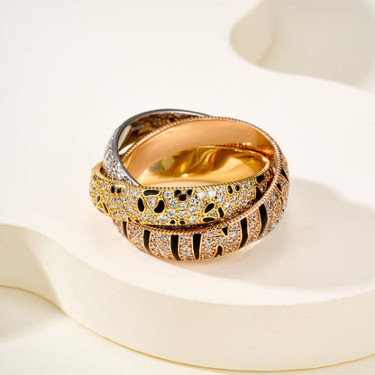 [Rose Tomorrow]TRINITY  RING LEOPARD PRINT
