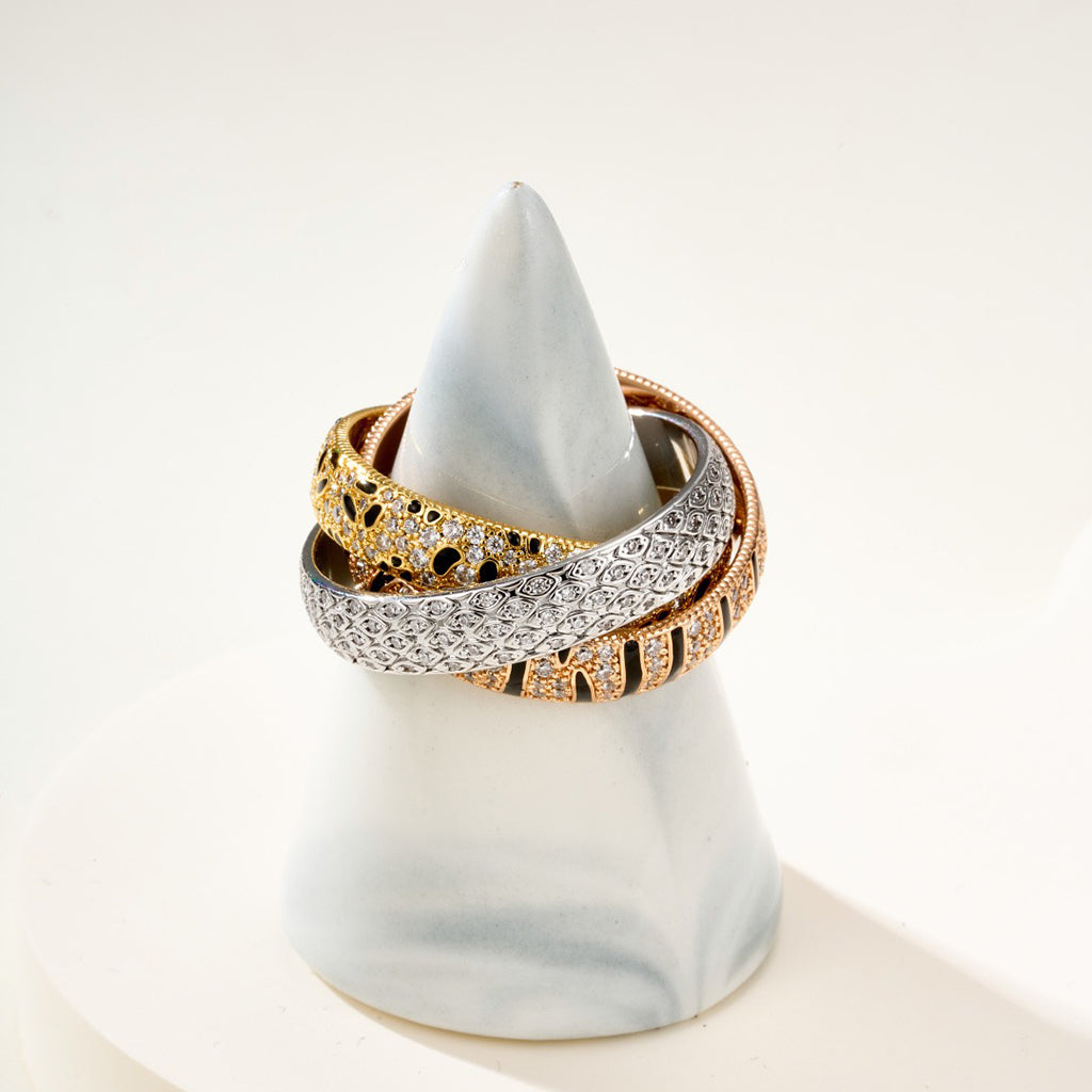 [Rose Tomorrow]TRINITY  RING LEOPARD PRINT