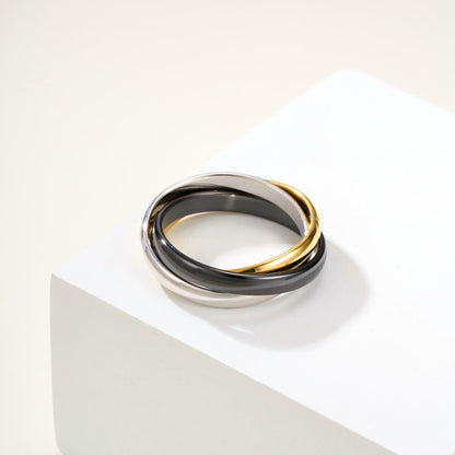 [Rose Tomorrow]TRINITY 3.2MM RING BLACK CERAMIC