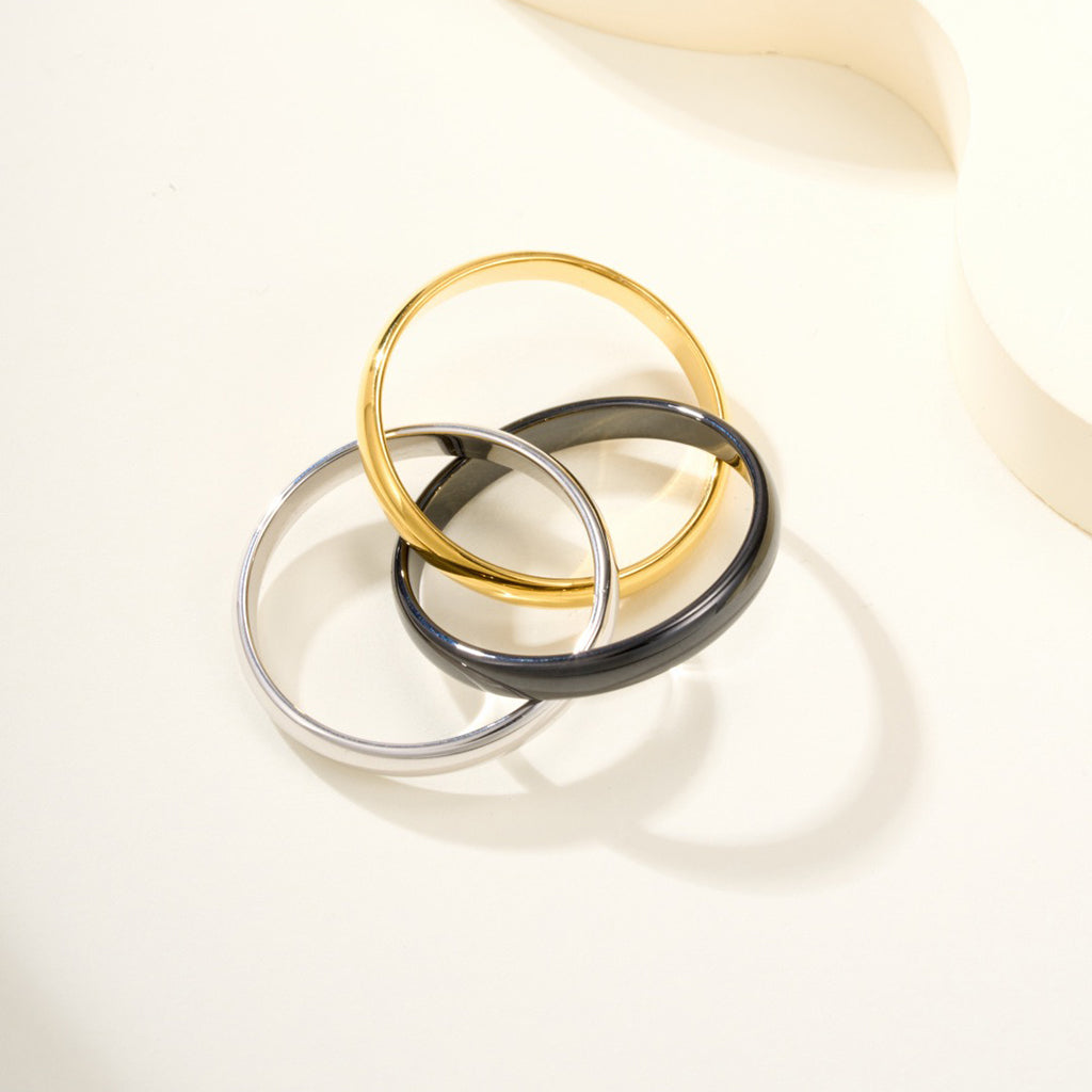 [Rose Tomorrow]TRINITY 3.2MM RING BLACK CERAMIC