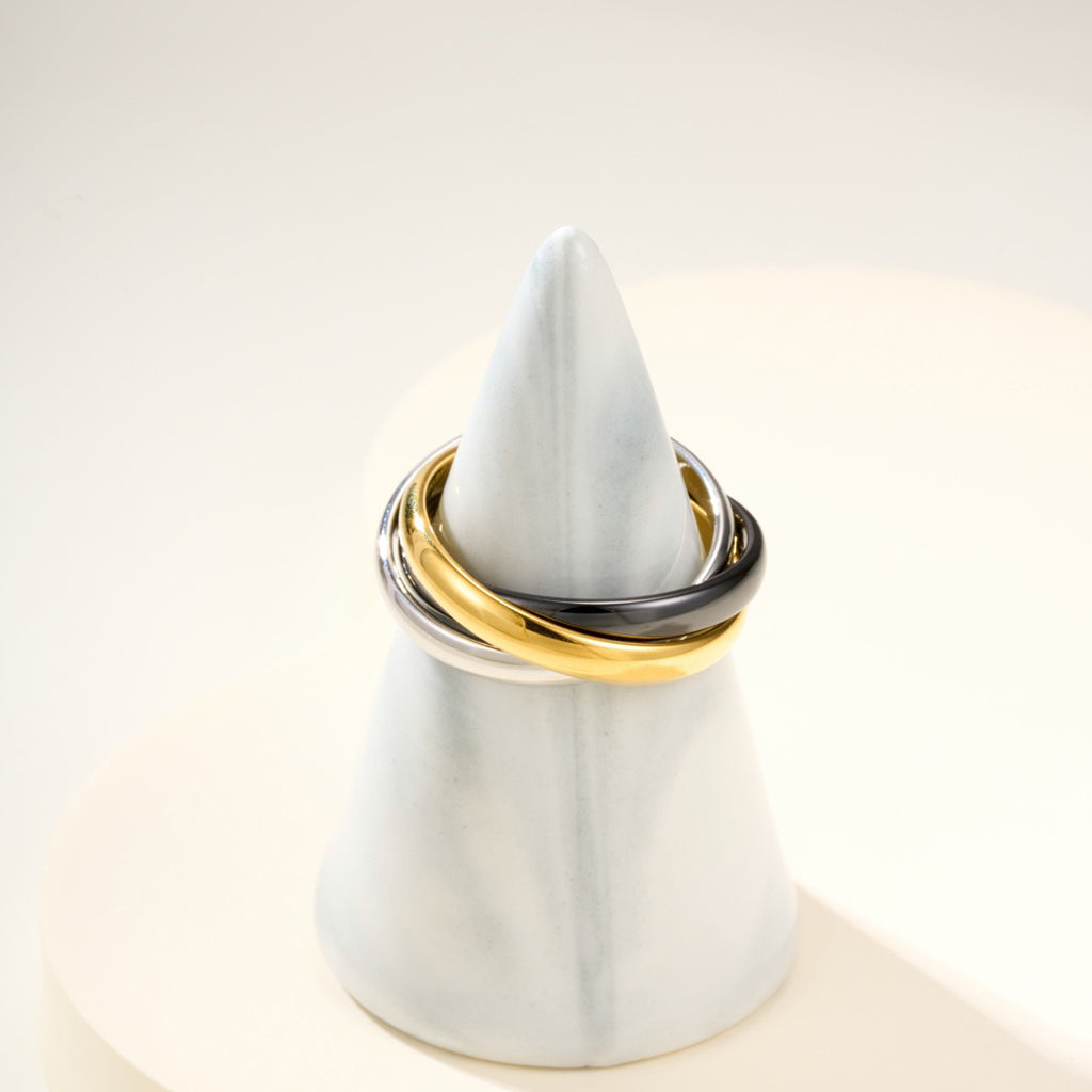 [Rose Tomorrow]TRINITY 3.2MM RING BLACK CERAMIC