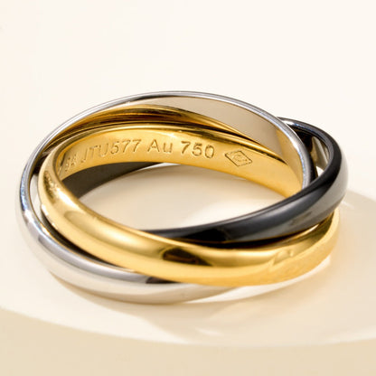 [Rose Tomorrow]TRINITY 3.2MM RING BLACK CERAMIC