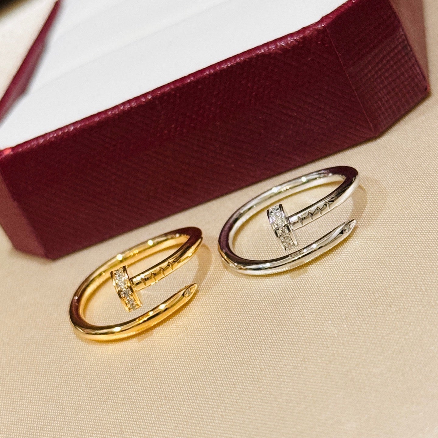[Rose Tomorrow]JUSTE 1.8MM HALF DIAMOND RING