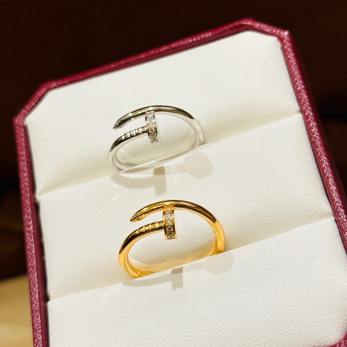 [Rose Tomorrow]JUSTE 1.8MM HALF DIAMOND RING