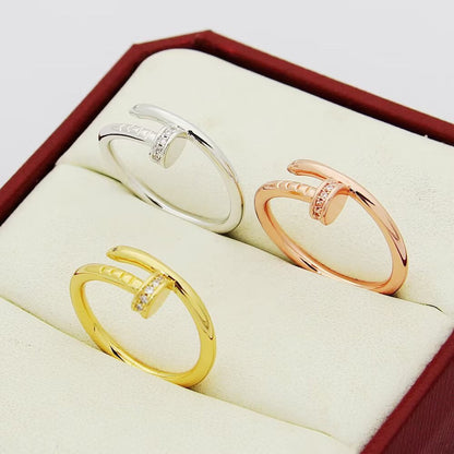 [Rose Tomorrow]JUSTE 1.8MM HALF DIAMOND RING