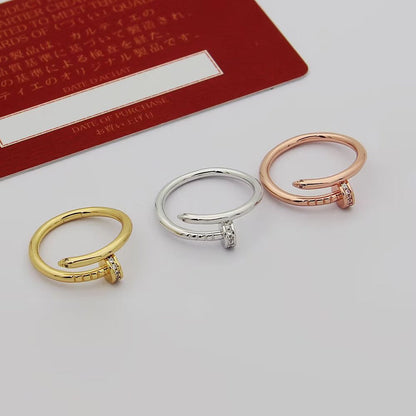 [Rose Tomorrow]JUSTE 1.8MM HALF DIAMOND RING