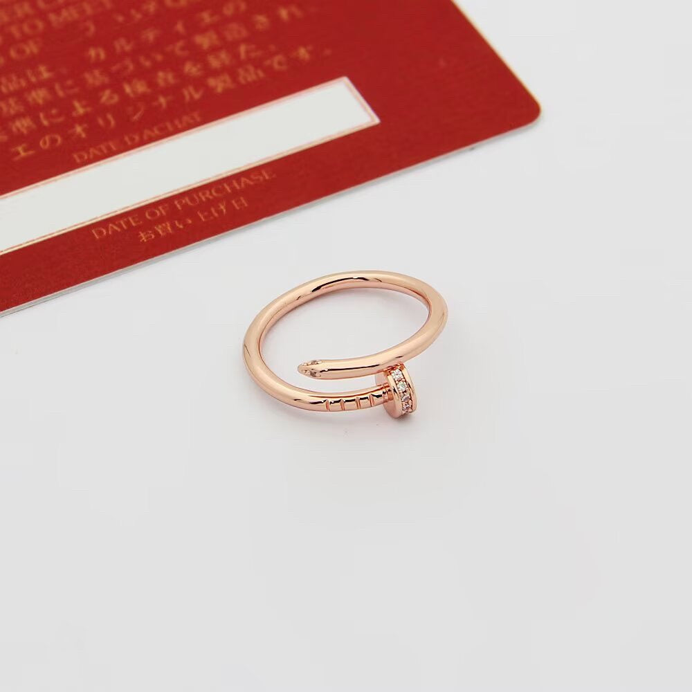 [Rose Tomorrow]JUSTE 1.8MM HALF DIAMOND RING