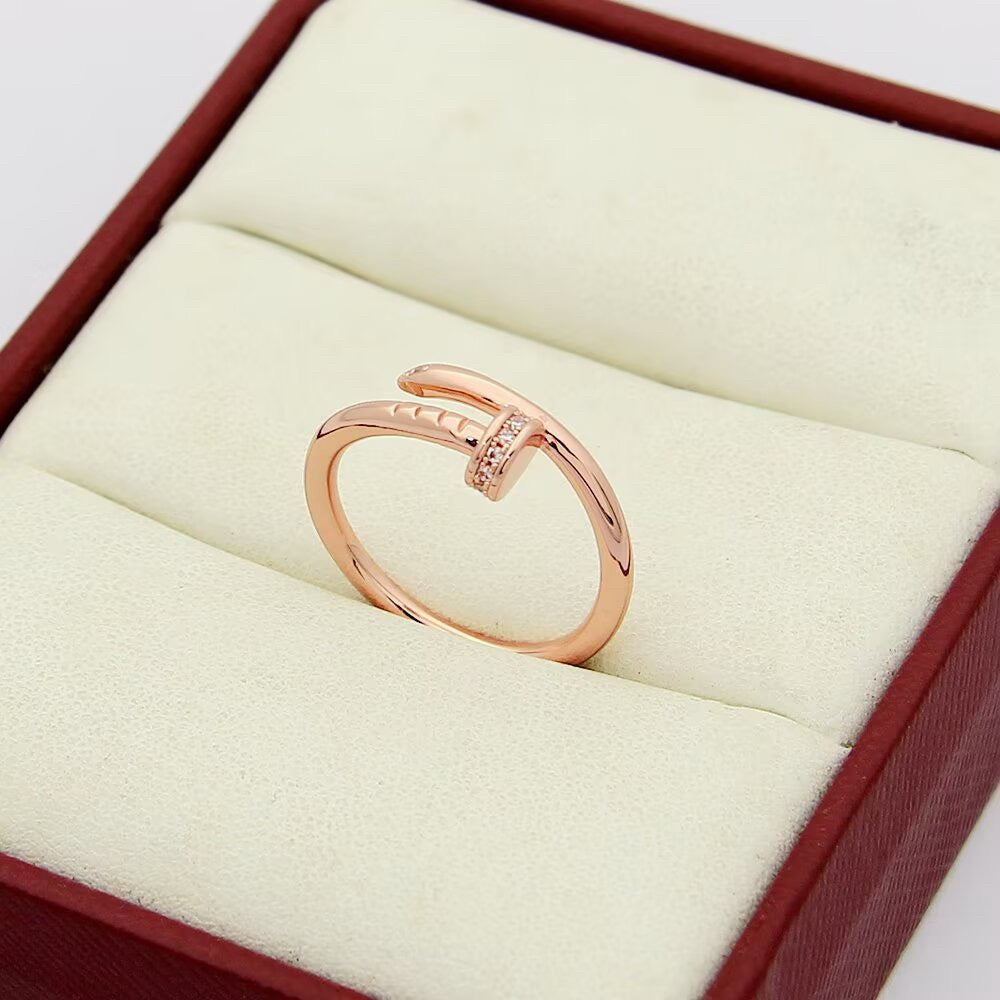 [Rose Tomorrow]JUSTE 1.8MM HALF DIAMOND RING