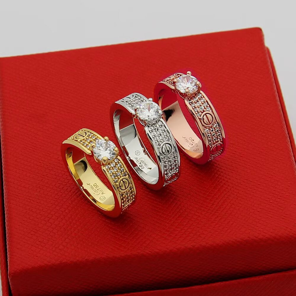 [Rose Tomorrow]LOVE RING 3.6MM 1 BIG DIAMOND FULL DIAMOND