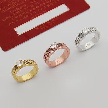 [Rose Tomorrow]LOVE RING 3.6MM 1 BIG DIAMOND FULL DIAMOND