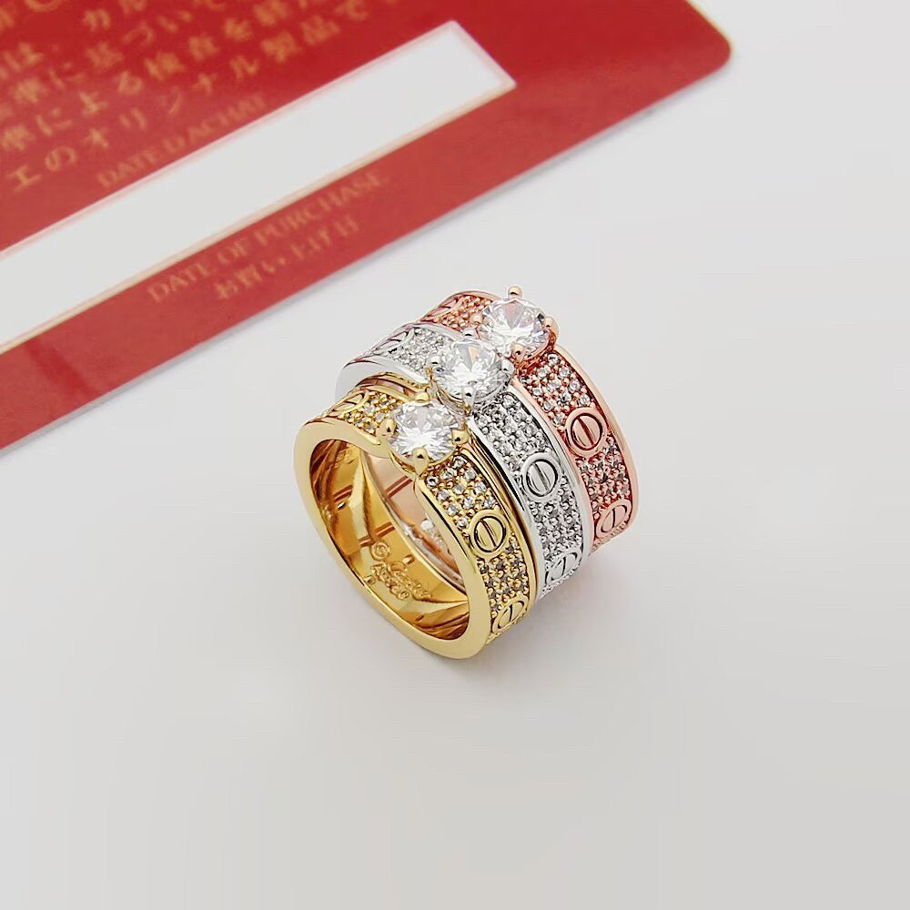 [Rose Tomorrow]LOVE RING 3.6MM 1 BIG DIAMOND FULL DIAMOND