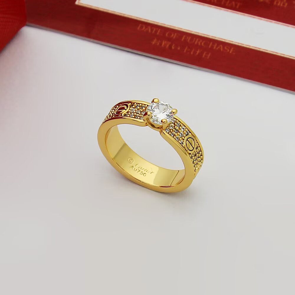 [Rose Tomorrow]LOVE RING 3.6MM 1 BIG DIAMOND FULL DIAMOND