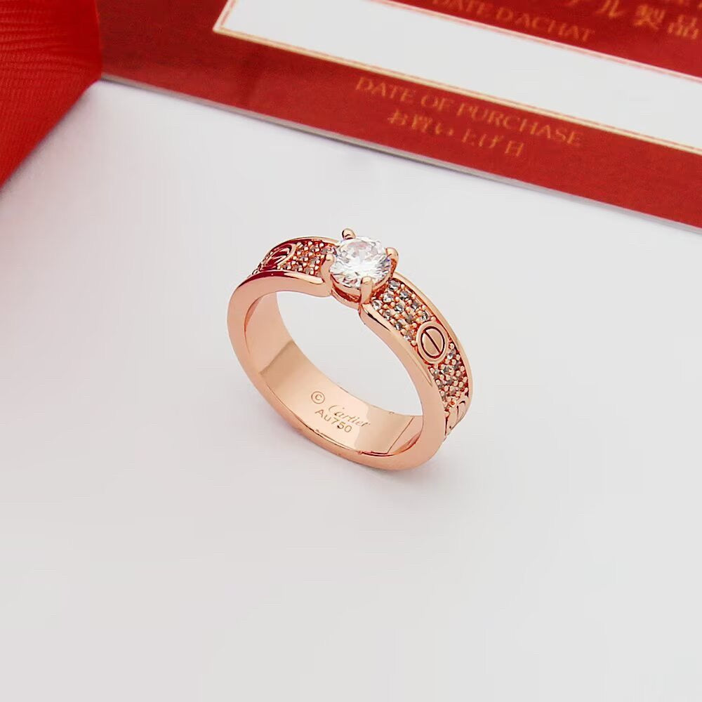 [Rose Tomorrow]LOVE RING 3.6MM 1 BIG DIAMOND FULL DIAMOND