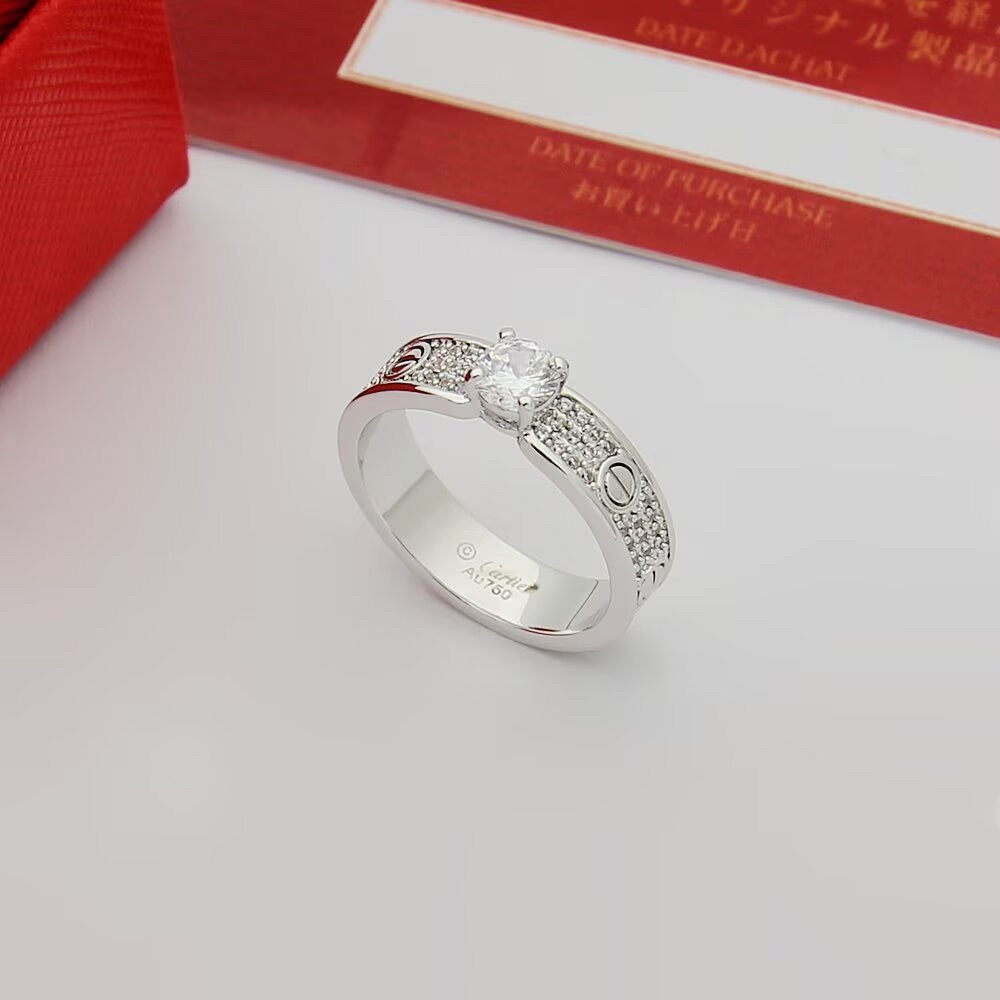 [Rose Tomorrow]LOVE RING 3.6MM 1 BIG DIAMOND FULL DIAMOND