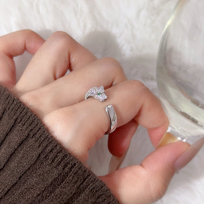 [Rose Tomorrow]PANTHERE HALF DIAMOND SMALL RING