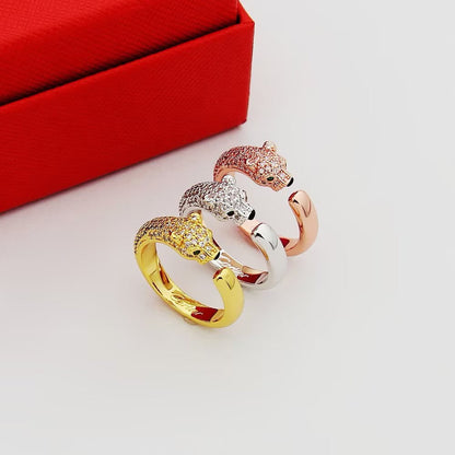 [Rose Tomorrow]PANTHERE HALF DIAMOND SMALL RING