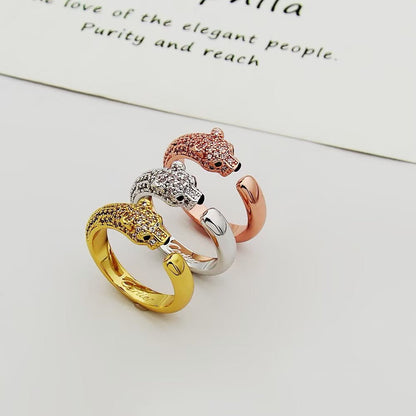 [Rose Tomorrow]PANTHERE HALF DIAMOND SMALL RING