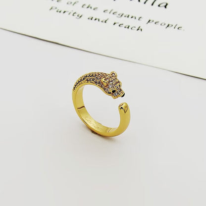 [Rose Tomorrow]PANTHERE HALF DIAMOND SMALL RING