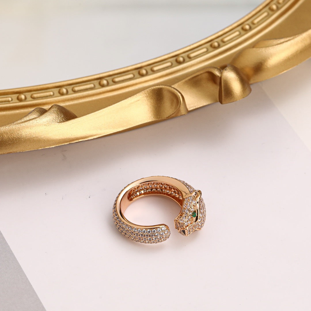 [Rose Tomorrow]PANTHERE FULL DIAMOND SMALL RING