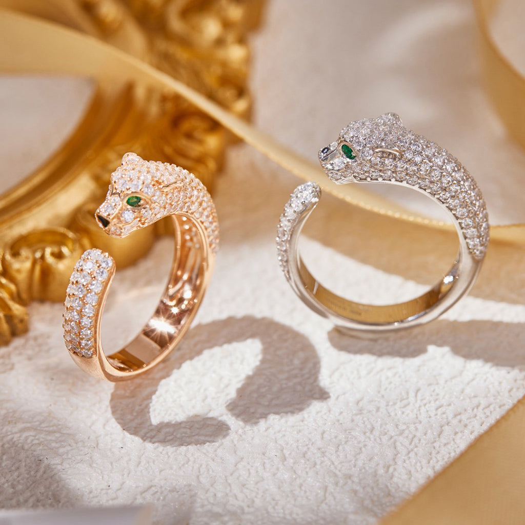 [Rose Tomorrow]PANTHERE FULL DIAMOND SMALL RING