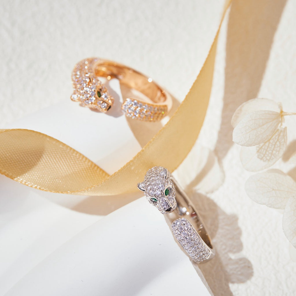 [Rose Tomorrow]PANTHERE FULL DIAMOND SMALL RING
