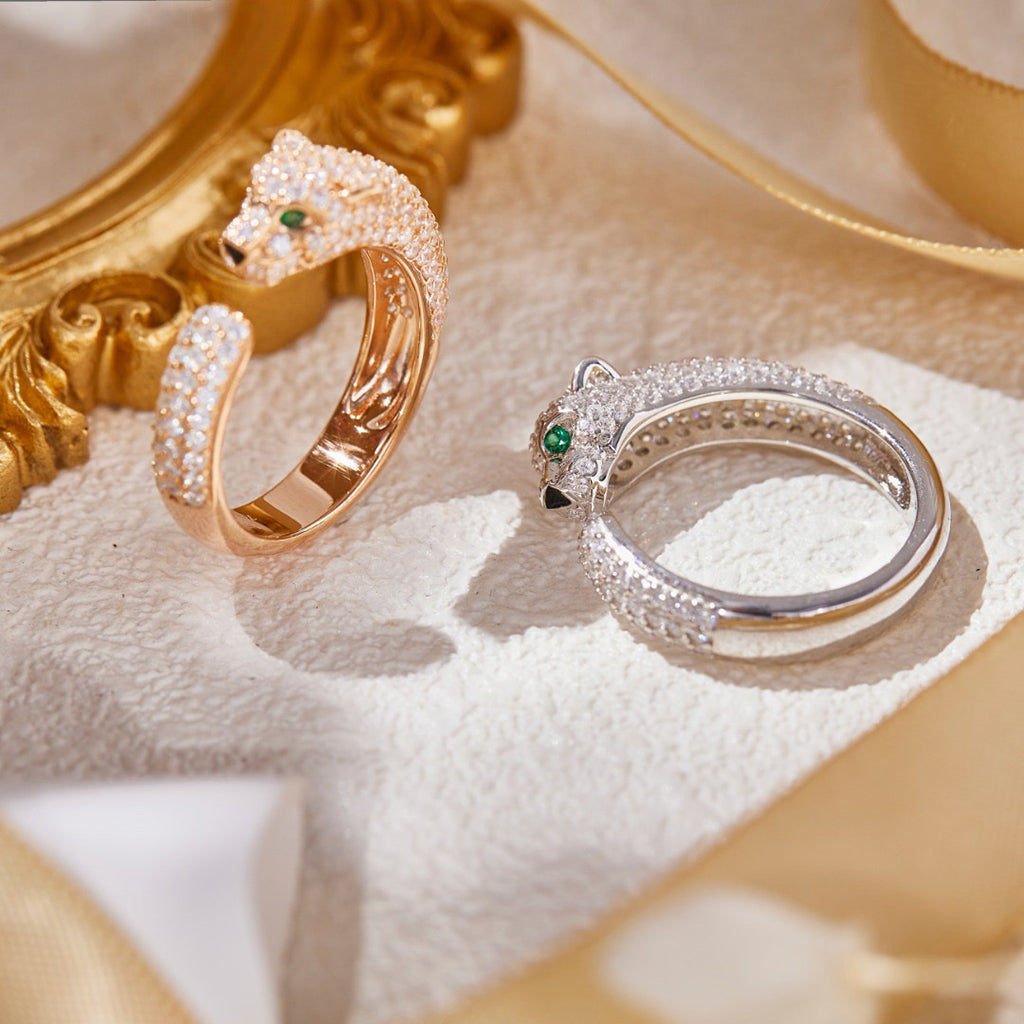 [Rose Tomorrow]PANTHERE FULL DIAMOND SMALL RING
