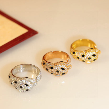 [Rose Tomorrow]PANTHERE SPOTTED FULL DIAMOND MEDIUM RING