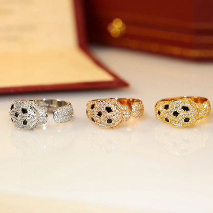 [Rose Tomorrow]PANTHERE SPOTTED FULL DIAMOND MEDIUM RING