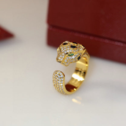 [Rose Tomorrow]PANTHERE SPOTTED FULL DIAMOND MEDIUM RING