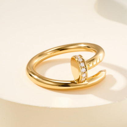 [Rose Tomorrow]JUSTE RING 2.6MM HALF DIAMOND