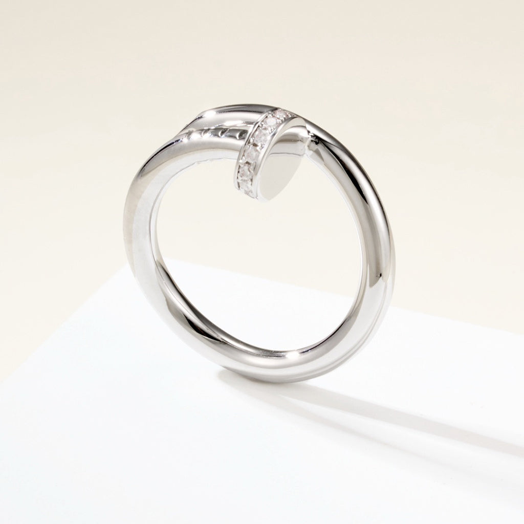 [Rose Tomorrow]JUSTE RING 2.6MM HALF DIAMOND