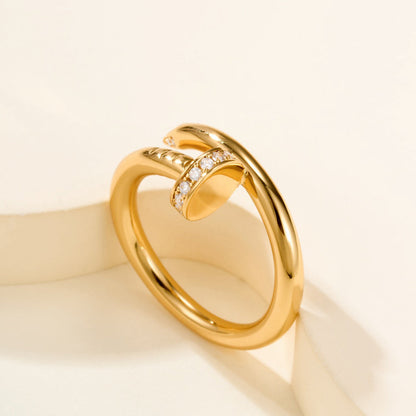 [Rose Tomorrow]JUSTE RING 2.6MM HALF DIAMOND